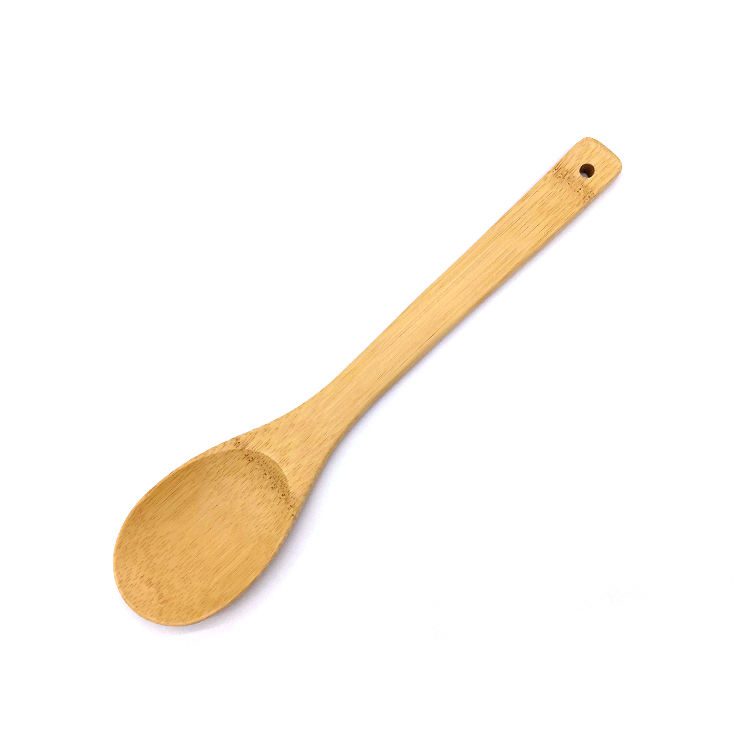 natural bamboo wooden spoon for cooking, stirring, and serving food