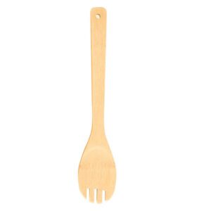 bamboo wooden cooking fork for serving, mixing, and kitchen cooking use