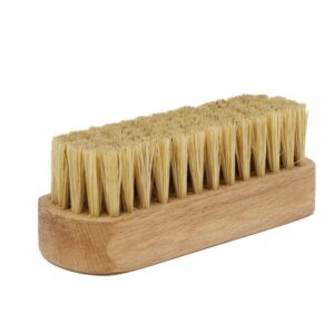 rectangular wooden nail dust brush with natural sisal bristles for manicure and household cleaning