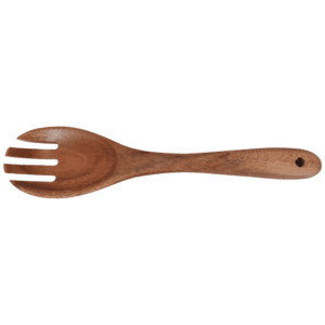 This acacia wood kitchen spoon fork is a versatile serving utensil crafted from durable natural acacia wood with a smooth polished finish. Designed for salad tossing, pasta serving, fruit mixing, and everyday kitchen cooking, it combines the functionality of a spoon and fork in one elegant tool. The ergonomic long handle provides a comfortable grip while protecting non-stick cookware from scratches. Suitable for home kitchens, restaurants, catering services, and eco-friendly tableware collections. Lightweight, reusable, and durable, this wooden kitchen utensil is ideal for wholesale kitchen utensils, salad serving tools, and wooden cookware accessories.