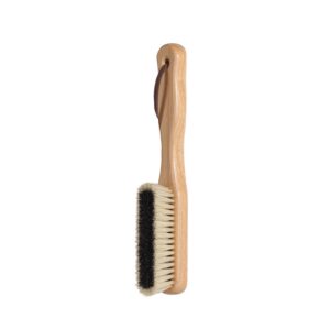 wooden clothes brush with soft horsehair bristles for cashmere coat and hat cleaning