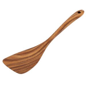 acacia wood spatula turner with long handle for cooking and frying