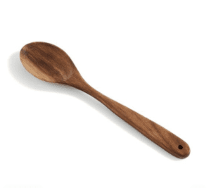 acacia wood salad servers set with wooden serving fork and spoon for kitchen use