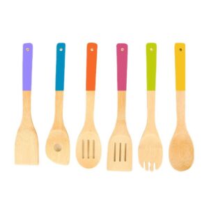 bamboo wooden cooking fork for serving, mixing, and kitchen cooking use