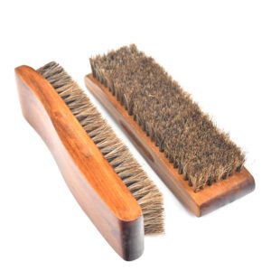 wooden horsehair shoe polishing brushes for leather shoe cleaning and shine care