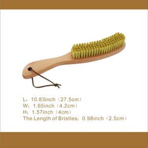 wooden handled clothes brushes with soft pig hair bristles for garment and hat cleaning