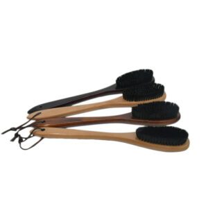 long handle wooden clothes brush with soft bristles for garment and fabric cleaning