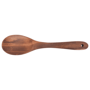 acacia wood salad spoon for cooking mixing and serving food in kitchen