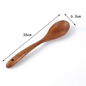 acacia wood salad servers set with wooden serving fork and spoon for kitchen use