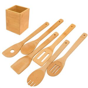 bamboo cooking spatula for non-stick cookware and kitchen cooking use