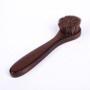 wooden handled horsehair shoe polish brushes for leather shoe and boot cleaning