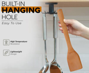 reusable bamboo kitchen spatula for cooking and frying non-stick cookware