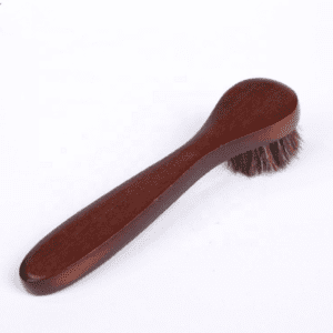 wooden handled horsehair shoe polish brushes for leather shoe and boot cleaning