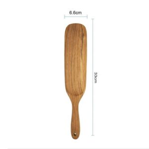 Set of four acacia wood kitchen utensils including serving spatulas and cooking tools, designed for nonstick cookware, food preparation, stirring, flipping, and serving