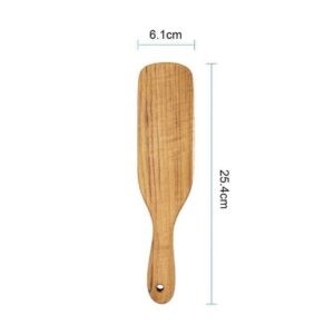 Set of four acacia wood kitchen utensils including serving spatulas and cooking tools, designed for nonstick cookware, food preparation, stirring, flipping, and serving