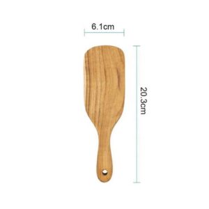Set of four acacia wood kitchen utensils including serving spatulas and cooking tools, designed for nonstick cookware, food preparation, stirring, flipping, and serving