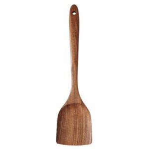 teak wood cooking spatula for non-stick cookware and kitchen cooking use