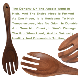 This acacia wood kitchen spoon fork is a versatile serving utensil crafted from durable natural acacia wood with a smooth polished finish. Designed for salad tossing, pasta serving, fruit mixing, and everyday kitchen cooking, it combines the functionality of a spoon and fork in one elegant tool. The ergonomic long handle provides a comfortable grip while protecting non-stick cookware from scratches. Suitable for home kitchens, restaurants, catering services, and eco-friendly tableware collections. Lightweight, reusable, and durable, this wooden kitchen utensil is ideal for wholesale kitchen utensils, salad serving tools, and wooden cookware accessories.
