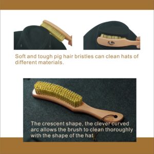 wooden handled clothes brushes with soft pig hair bristles for garment and hat cleaning