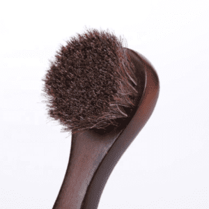 wooden handled horsehair shoe polish brushes for leather shoe and boot cleaning