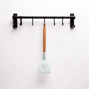 silicone slotted spatula with wooden handle for cooking and frying
