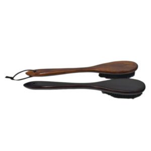 long handle wooden clothes brush with soft bristles for garment and fabric cleaning