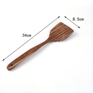 acacia wood cooking spatula for non-stick cookware and kitchen baking utensils