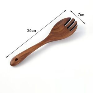 This acacia wood kitchen spoon fork is a versatile serving utensil crafted from durable natural acacia wood with a smooth polished finish. Designed for salad tossing, pasta serving, fruit mixing, and everyday kitchen cooking, it combines the functionality of a spoon and fork in one elegant tool. The ergonomic long handle provides a comfortable grip while protecting non-stick cookware from scratches. Suitable for home kitchens, restaurants, catering services, and eco-friendly tableware collections. Lightweight, reusable, and durable, this wooden kitchen utensil is ideal for wholesale kitchen utensils, salad serving tools, and wooden cookware accessories.