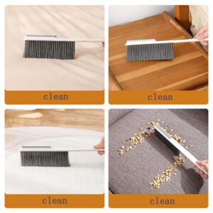 white double-sided dust cleaning brush with nylon bristles for sofa and bed cleaning