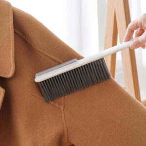 white double-sided dust cleaning brush with nylon bristles for sofa and bed cleaning