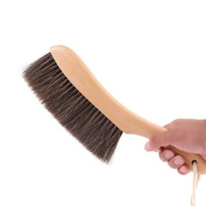 wooden handled horsehair bench brushes for dusting and woodworking cleanup