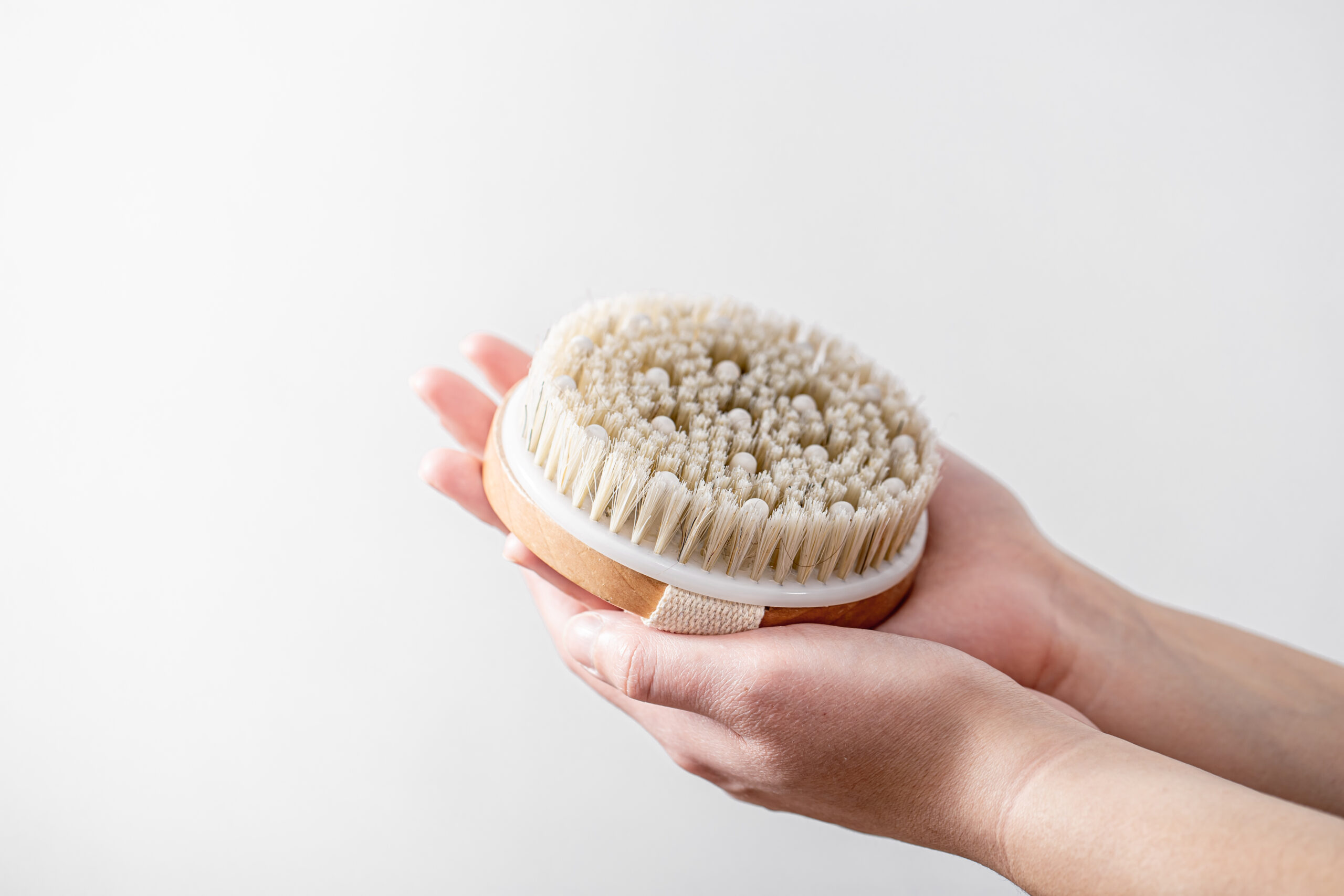 wooden massage body brush