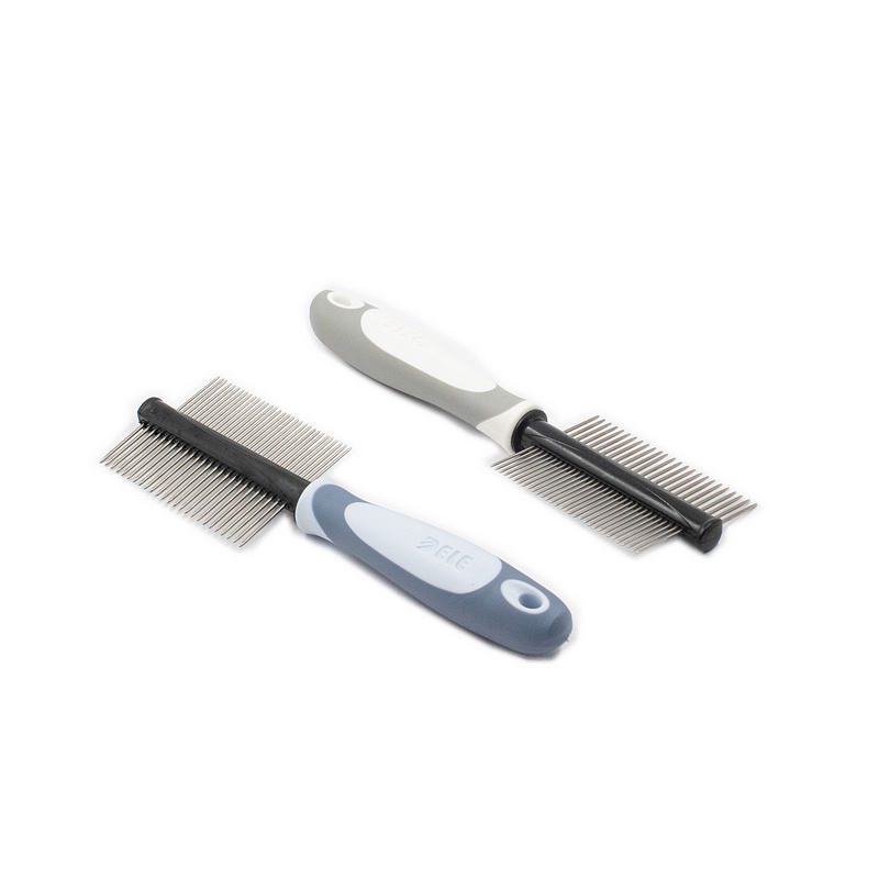 double-sided stainless steel pet grooming comb for dogs and cats