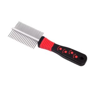 stainless steel long needle pet grooming comb for dogs and cats