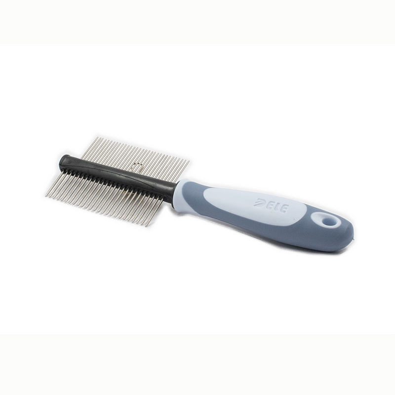 double-sided stainless steel pet grooming comb for dogs and cats