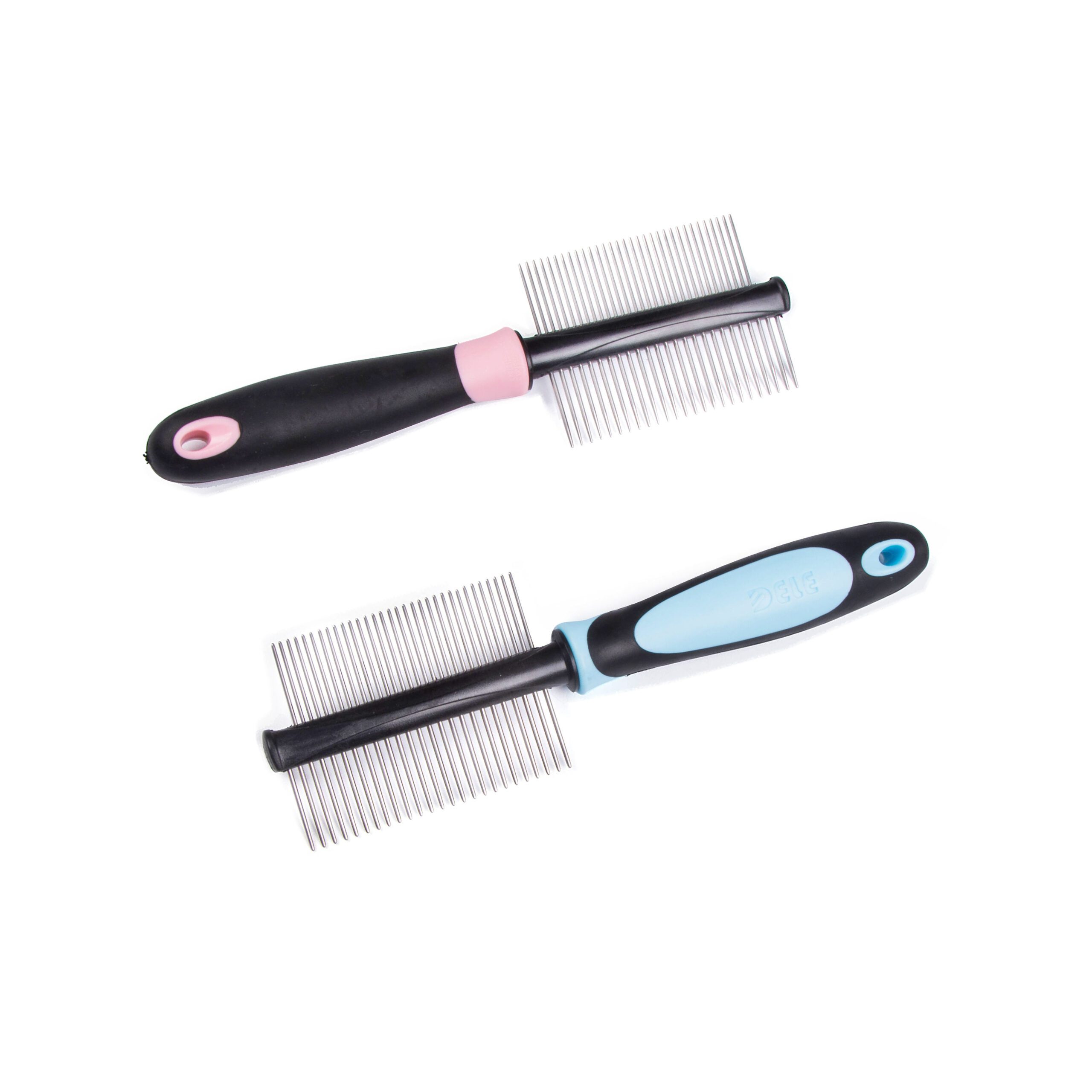 double-sided stainless steel pet grooming comb for dogs and cats