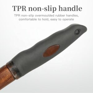 wooden handle slicker brush with fine stainless steel pins for dog grooming and detangling