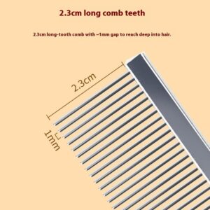 double sided metal pet grooming comb with wooden handle for dogs and cats