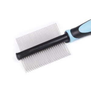 double-sided stainless steel pet grooming comb for dogs and cats
