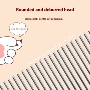 double sided metal pet grooming comb with wooden handle for dogs and cats