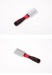 stainless steel long needle pet grooming comb for dogs and cats