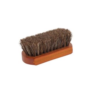 premium wooden shoe brush with soft genuine horsehair bristles for leather shoe polishing and cleaning