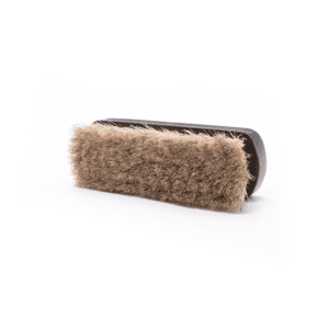 premium wooden shoe cleaning brush with soft light horsehair bristles for polishing leather shoes