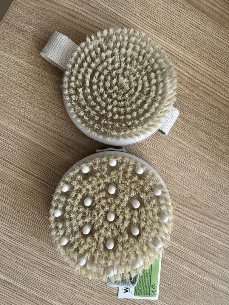 wooden massage body brush