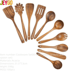 Wooden Kitchen Utensils Cooking Set 