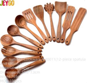 12 Pack Wooden Utensils for Cooking