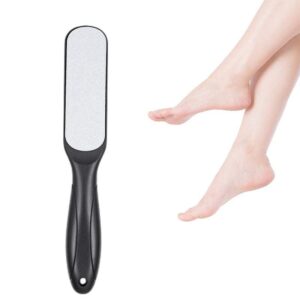 304 stainless steel pedicure rasp foot file with durable ABS handle, designed for wet and dry callus removal and foot care.