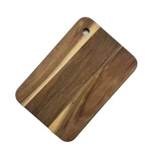 Two acacia wood cutting boards with hanging holes, ideal for chopping, slicing, and kitchen prep, suitable for home kitchens and commercial use