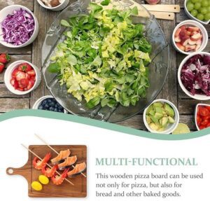 rectangular acacia wood cutting board with handle and juice groove for chopping, serving and food presentation