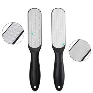 304 stainless steel pedicure rasp foot file with durable ABS handle, designed for wet and dry callus removal and foot care.